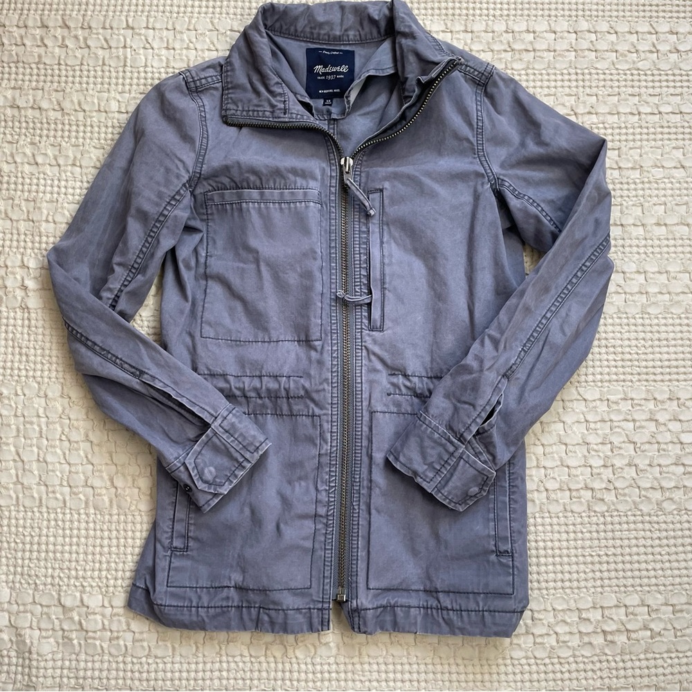 Madewell Fleet Jacket Distressed‎ Military Field Utility Ink XS